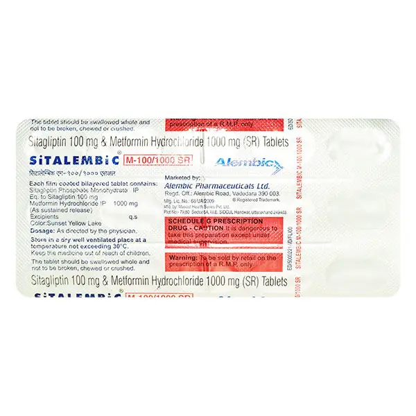 Sitalembic M 100/1000 SR Tablet